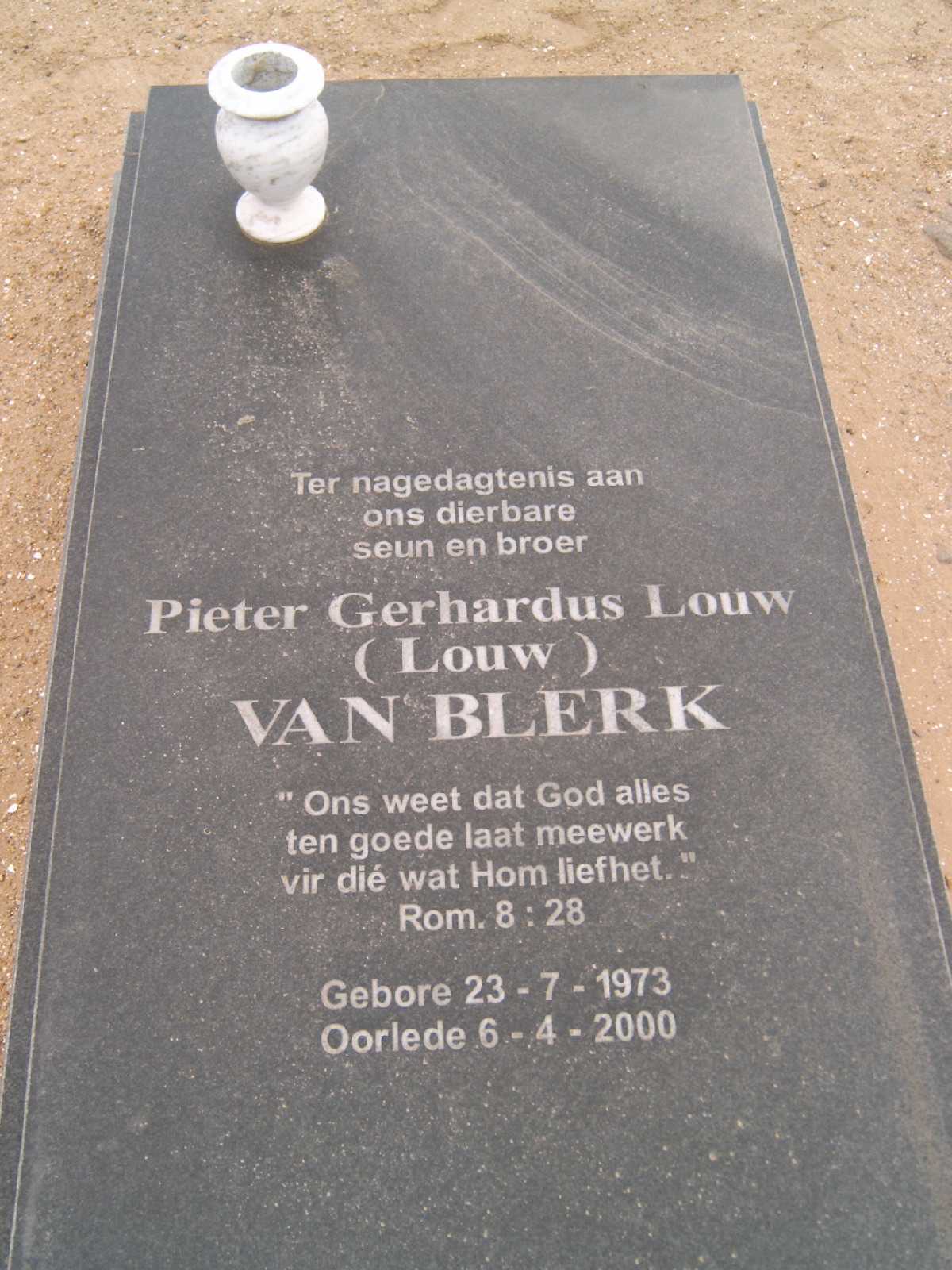Pieter Gerhardus Louw van Blerk 1973-2000